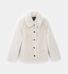 Faux Fur Coat | Women | White