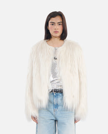 Faux Fur Coat | Women | Ecru