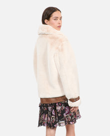 Fur-Effect Aviator Jacket | Women | Ecru