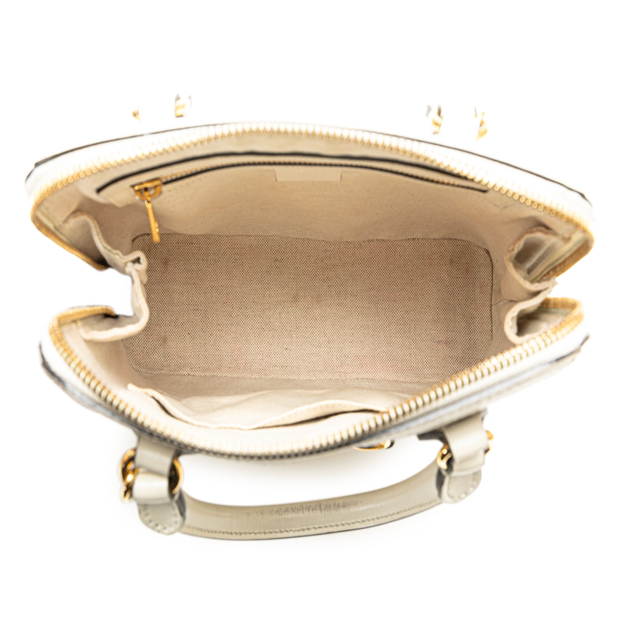 Gucci | Pre-Owned Small Leather Horsebit 1955 Satchel | White/Off White