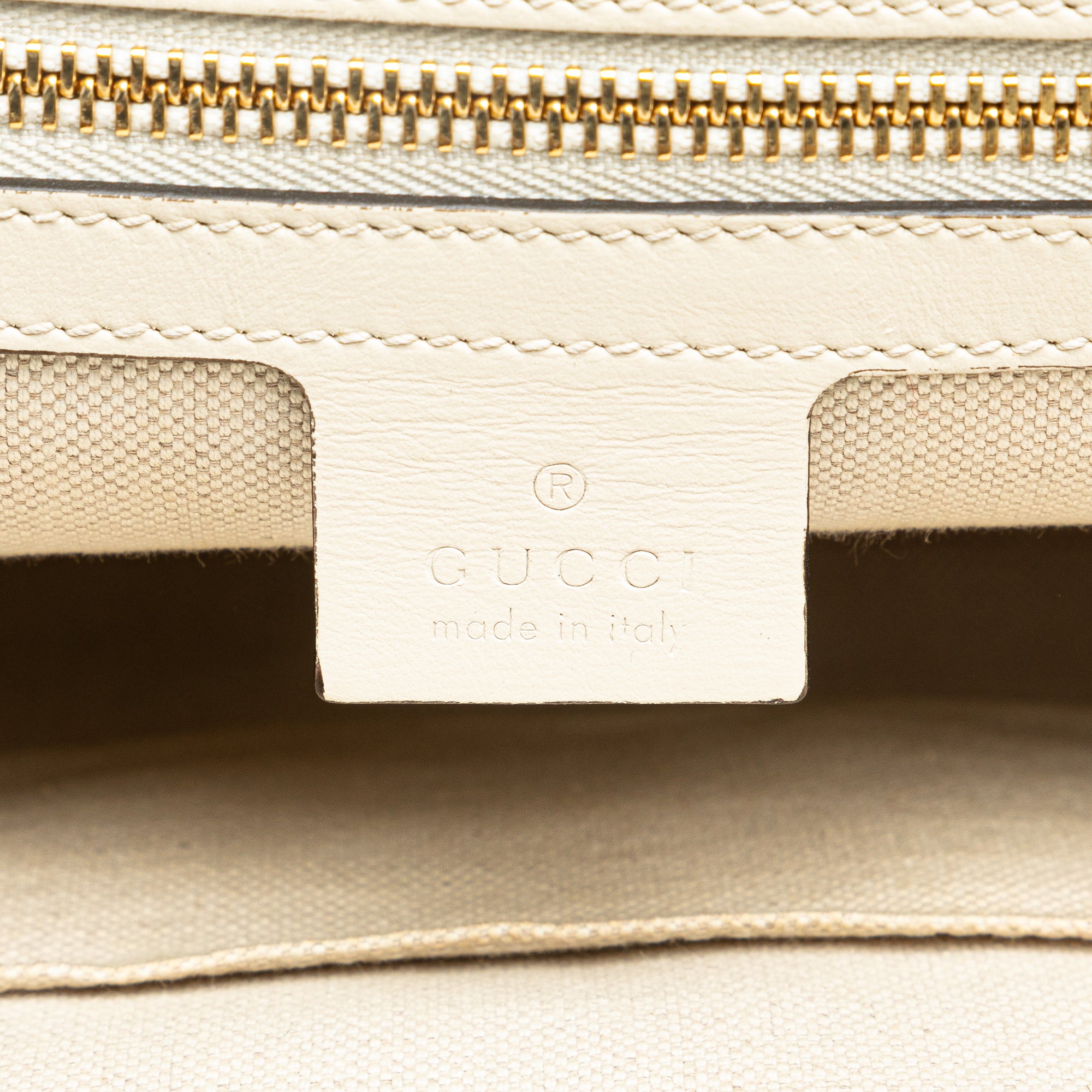 Gucci | Pre-Owned Small Leather Horsebit 1955 Satchel | White/Off White