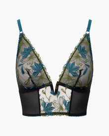 Black Bralette - Fiorita Longline Bralette
