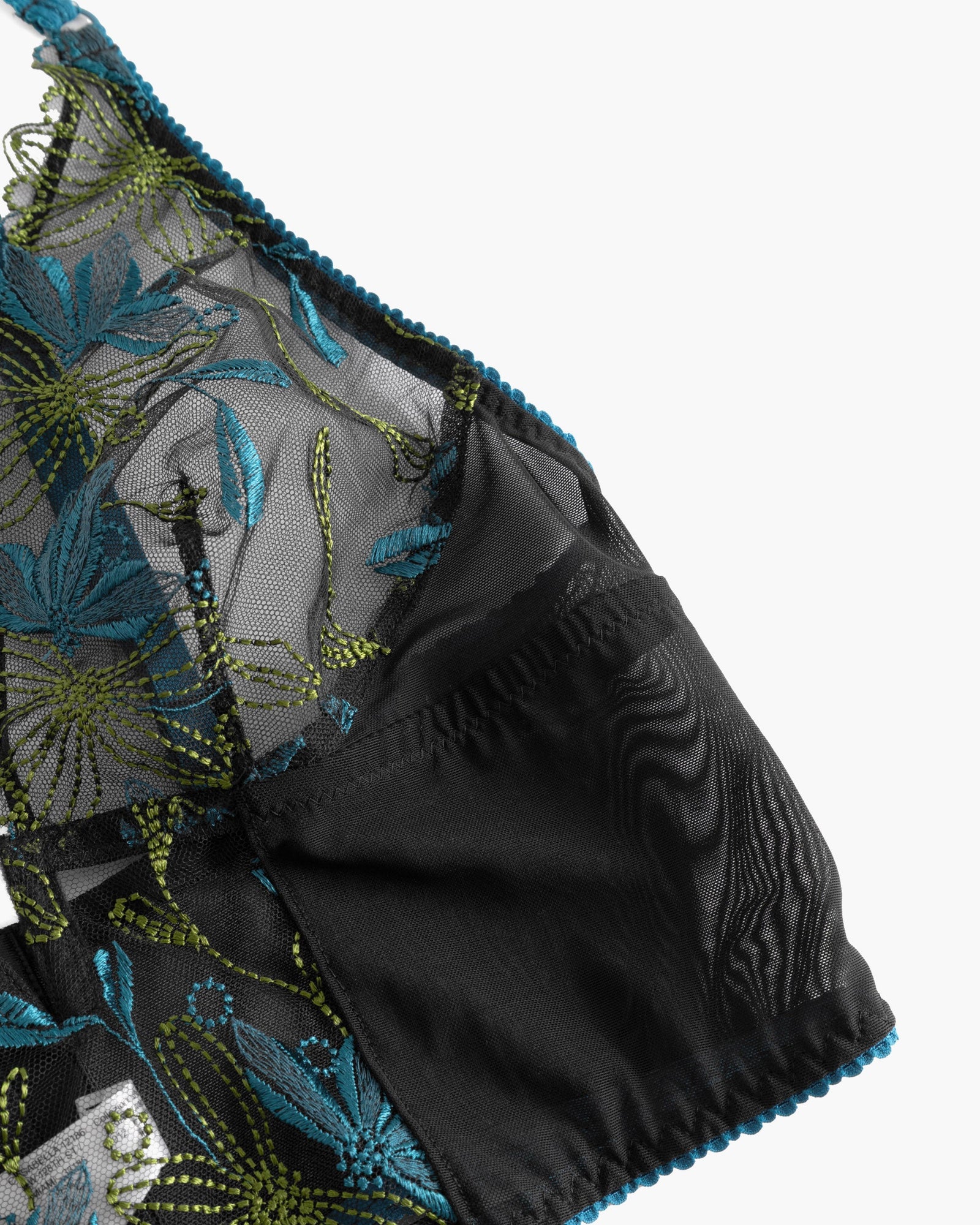 Black Bralette - Fiorita Longline Bralette