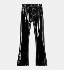 Large Vinyl Jeans | Women | Black