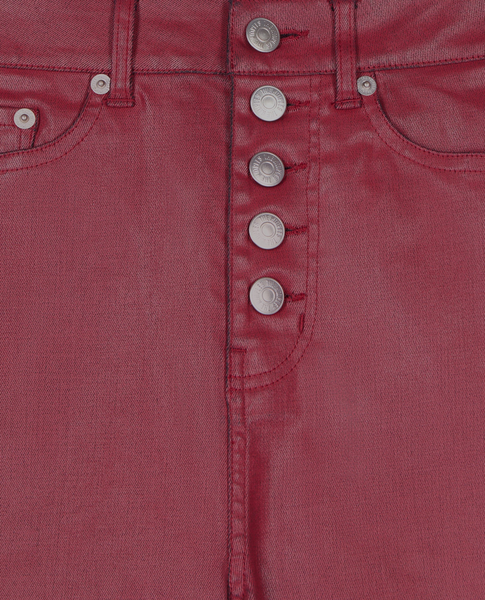 Leather-Effect Skinny Jeans | Women | Dark Red