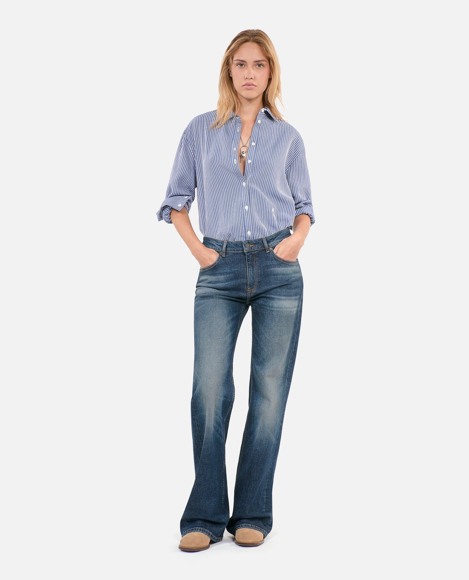 Flare Jeans | Women | Blue Electric