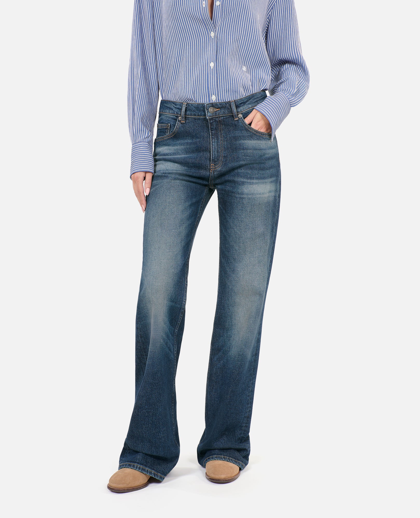 Flare Jeans | Women | Blue Electric