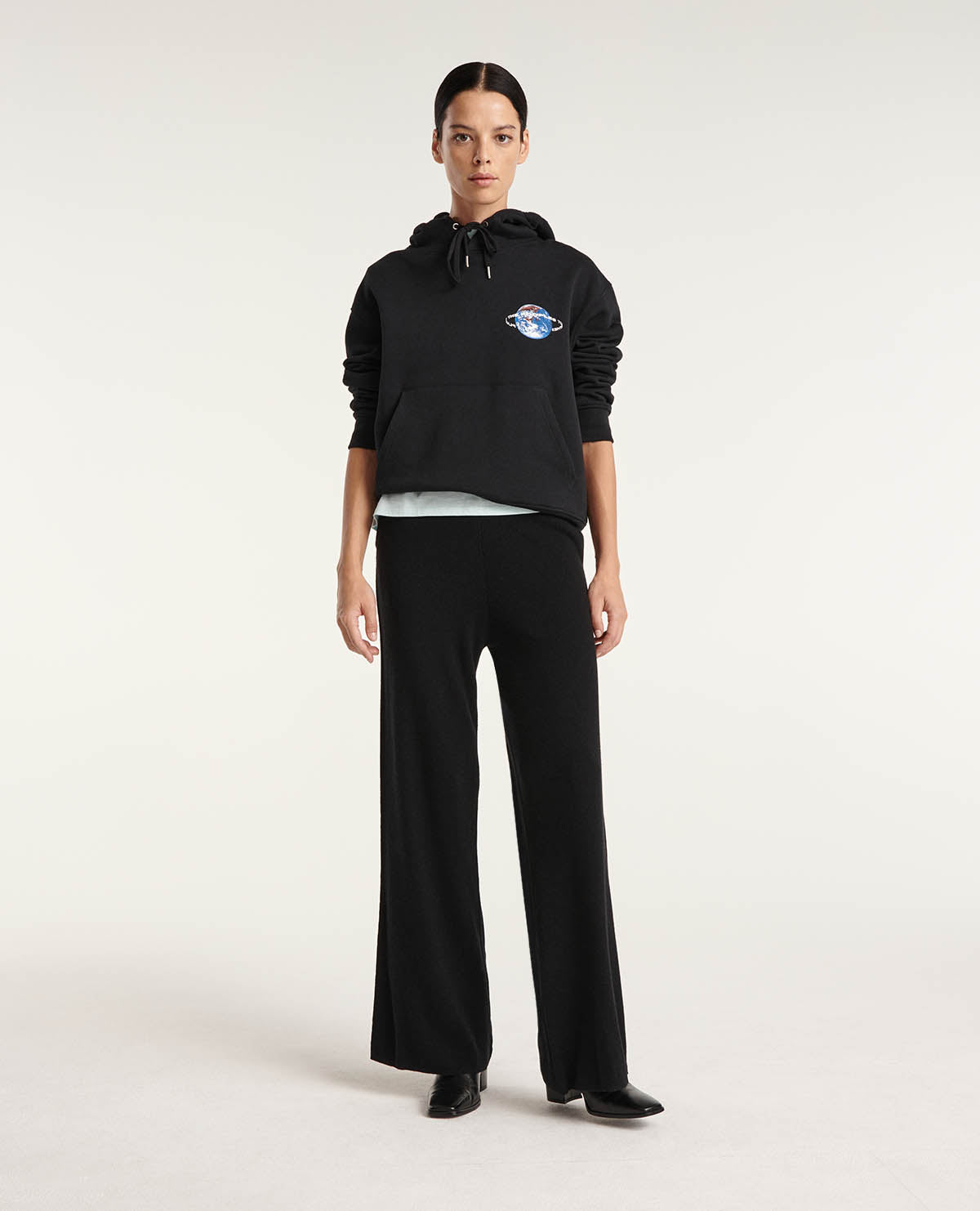 Roomy Wool And Cashmere Pants | Women | Black