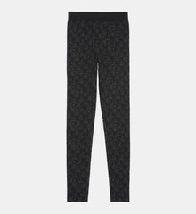 Leggings With The Kooples Logo | Women | Black Dark Grey