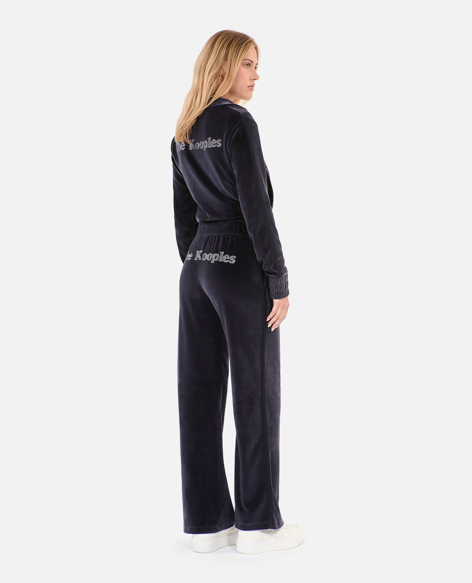 Velvet Tracksuit Trousers | Women | Black