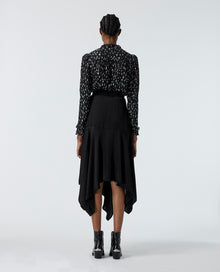 Wrap Skirt With Star Print | Women | Black