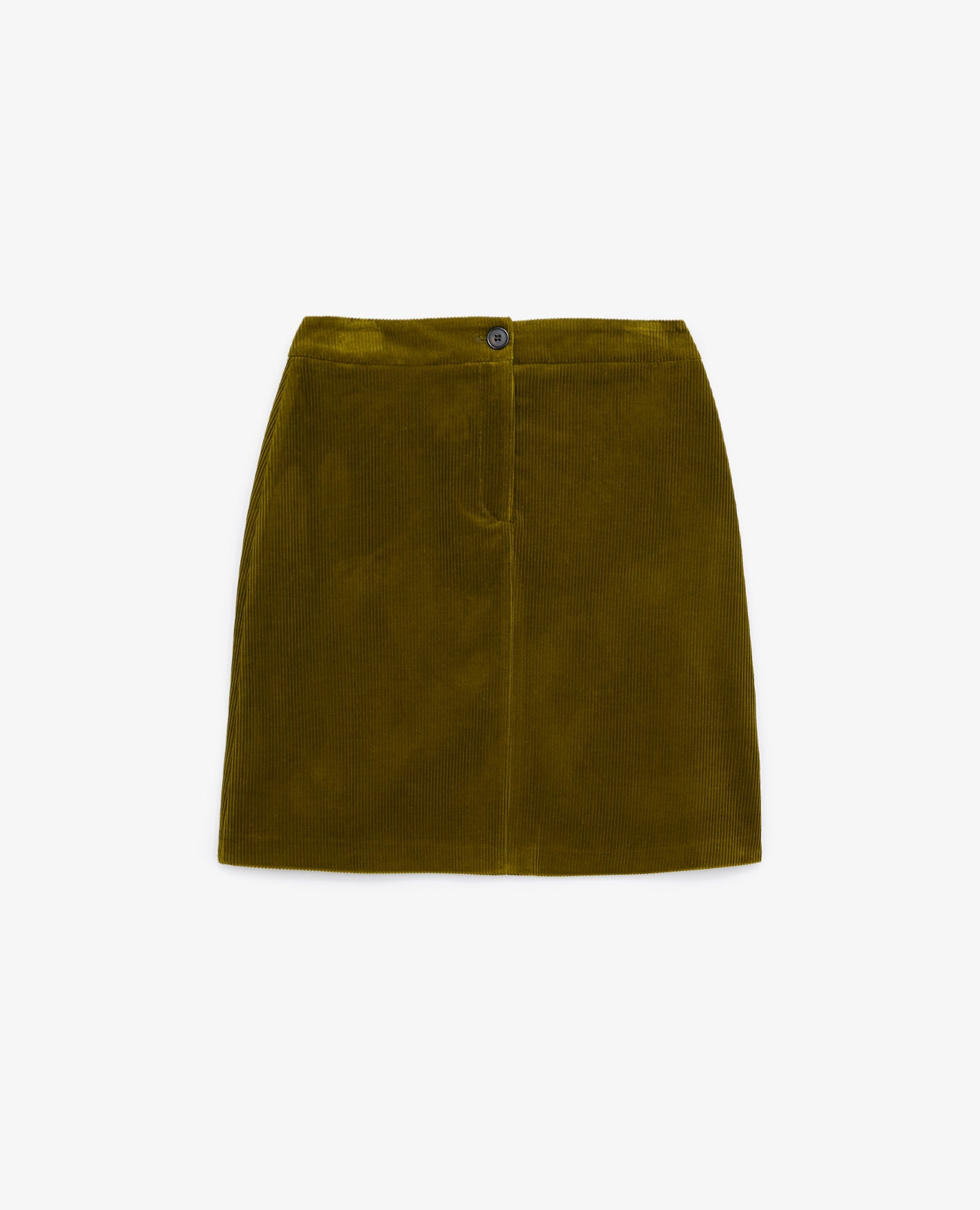 Short Buttoned Corduroy Skirt | Women | Dark Green