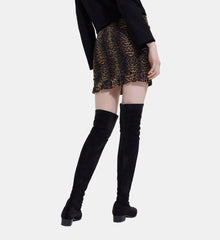 Print Short Skirt | Women | Leopard