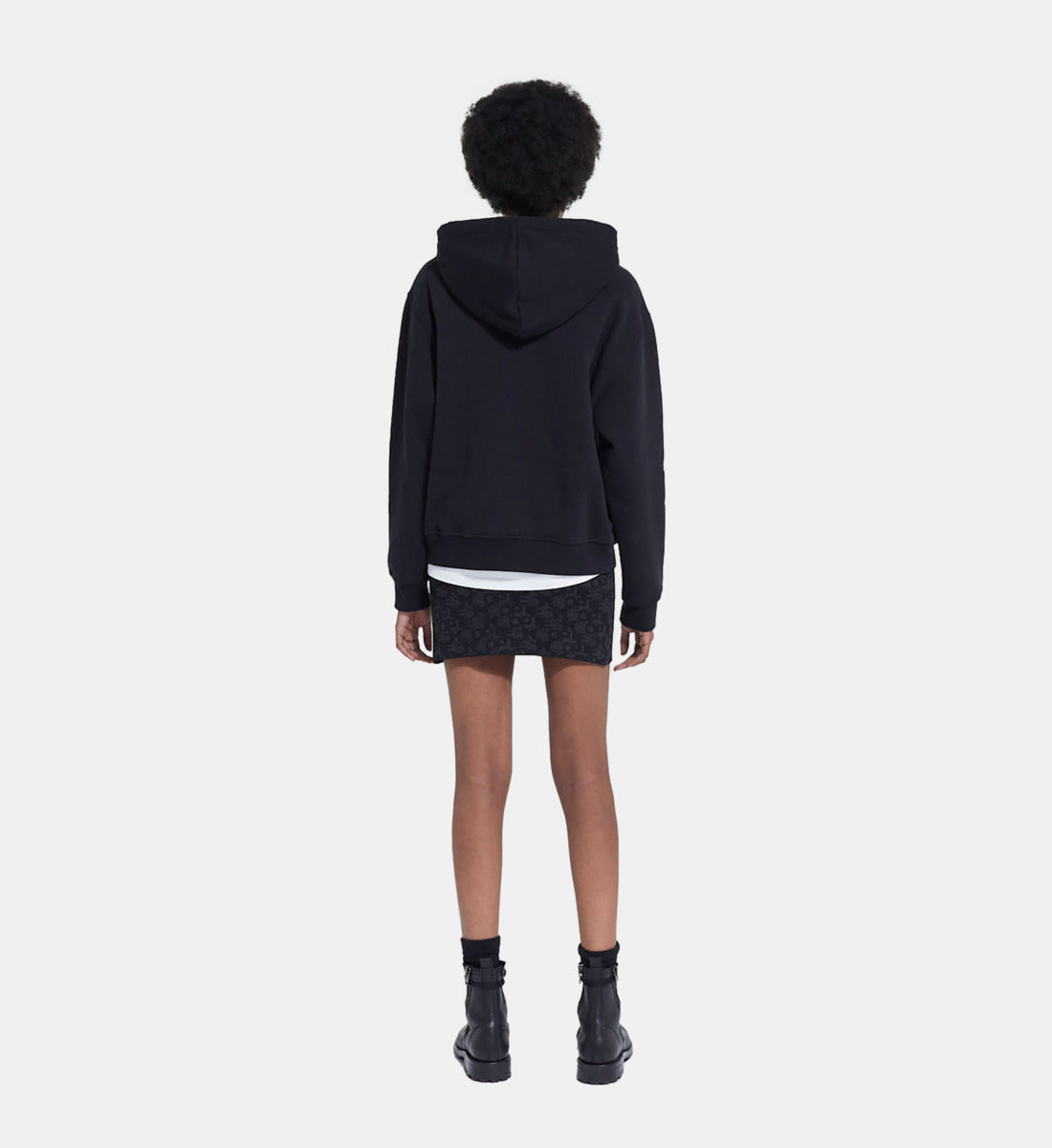 Short Skirt With The Kooples Logo | Women | Black Dark Grey