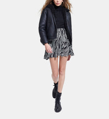 Short Printed Skirt | Women | Black x White