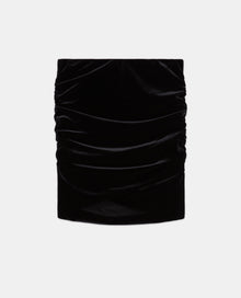 Short Velvet Skirt | Women | Black