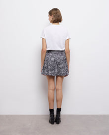 Short Printed Skirt | Women | Black x White