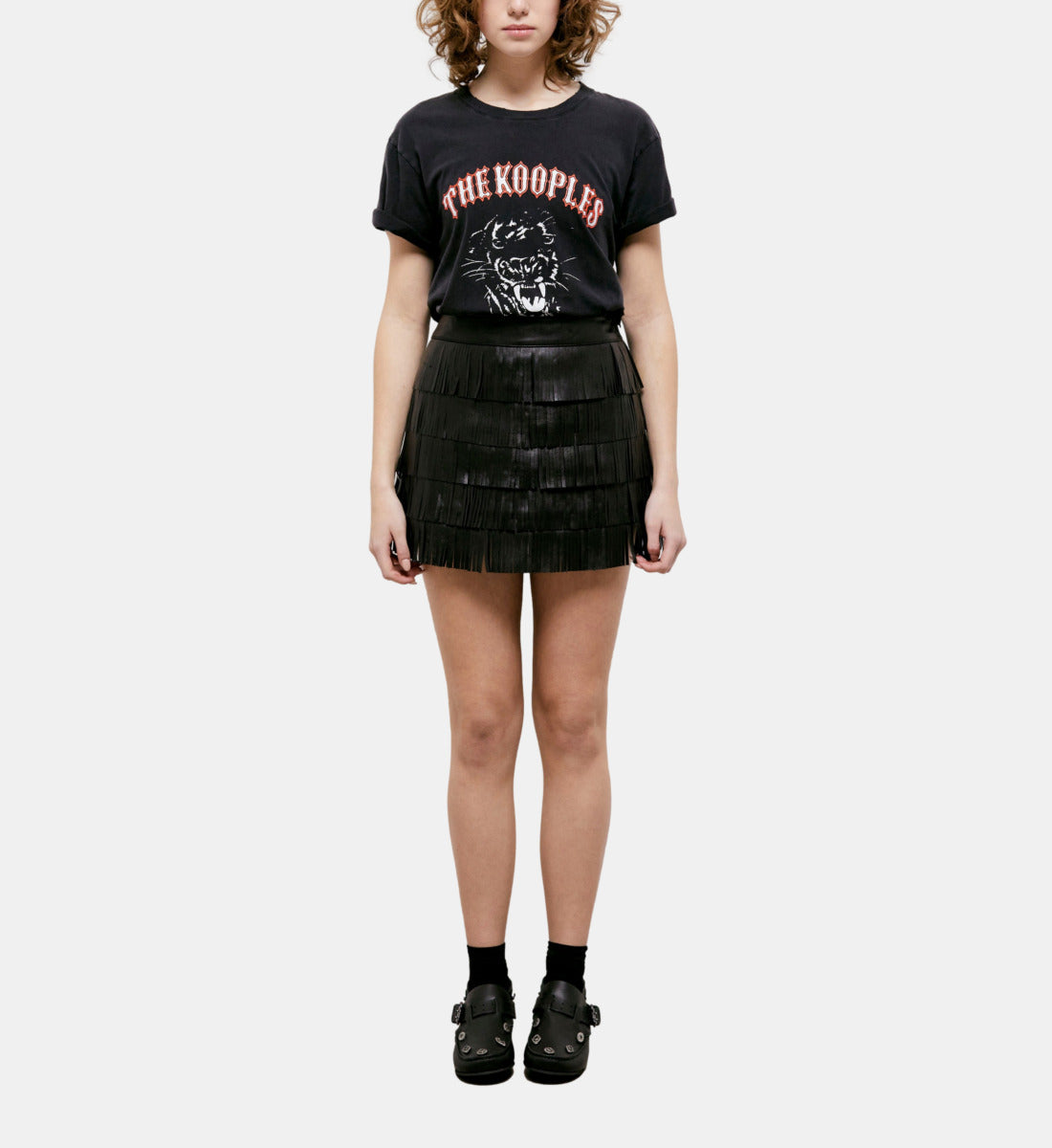 Short Leather Skirt | Women | Black