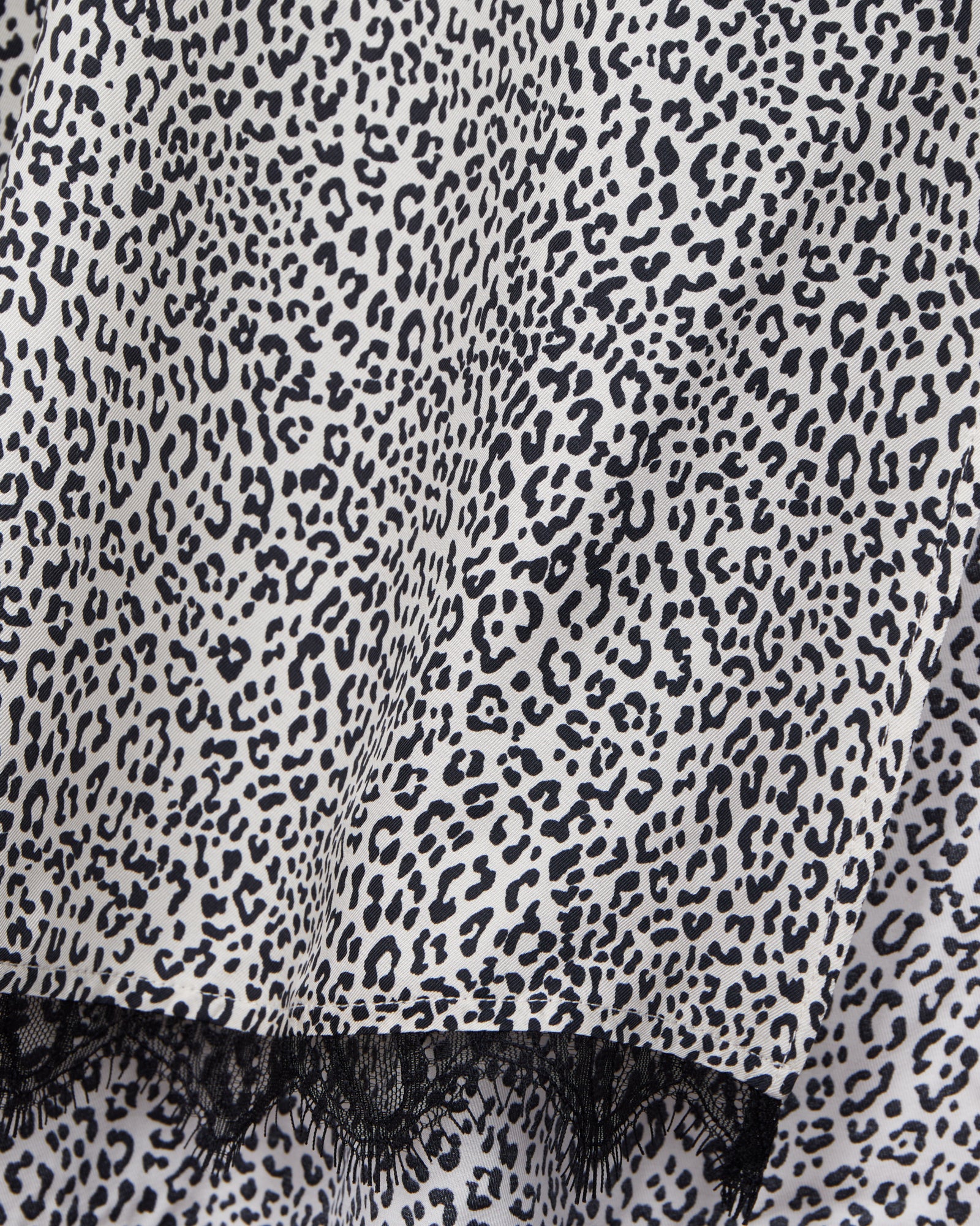 Ivory Leopard Print Midi Skirt | Women | Black x White