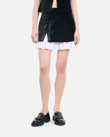 Short Velvet Skirt | Women | Black