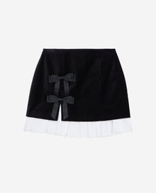 Short Velvet Skirt | Women | Black