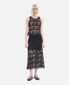 Long Lace Skirt | Women | Black