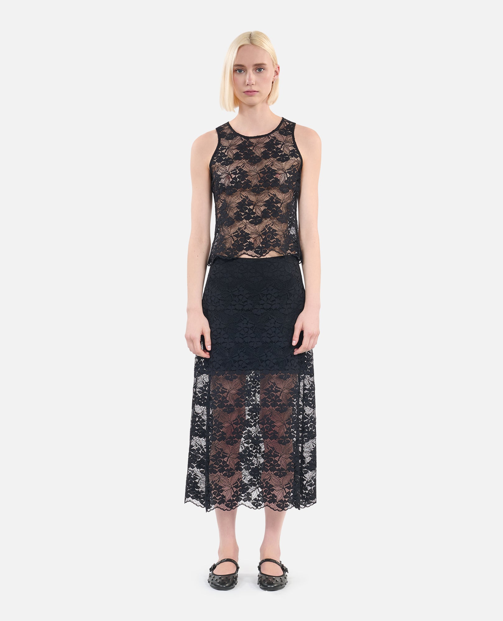 Long Lace Skirt | Women | Black