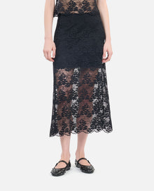 Long Lace Skirt | Women | Black