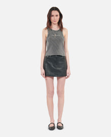 Short Leather Skirt | Women | Black