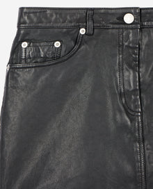 Short Leather Skirt | Women | Black