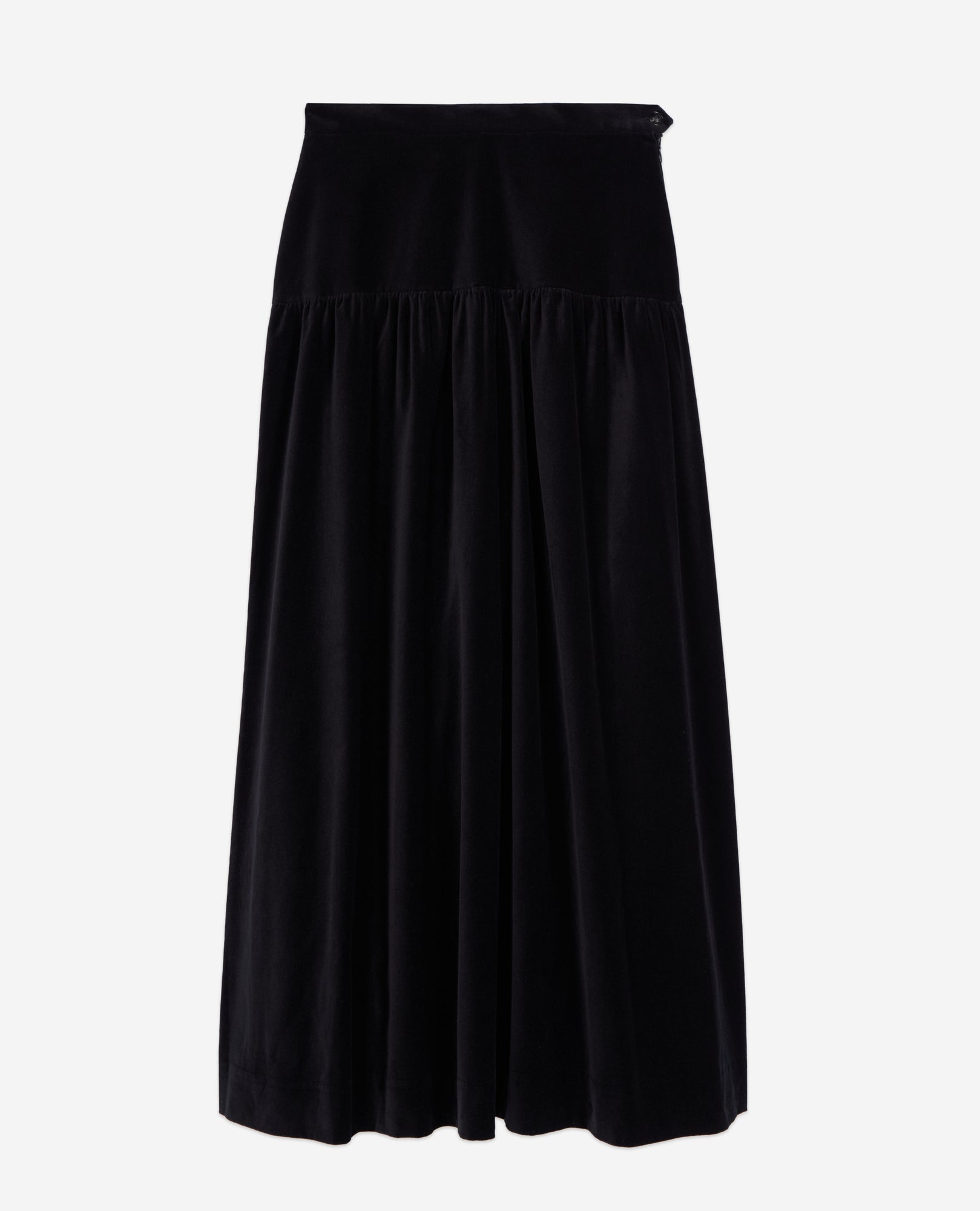 Velvet Long Skirt | Women | Black