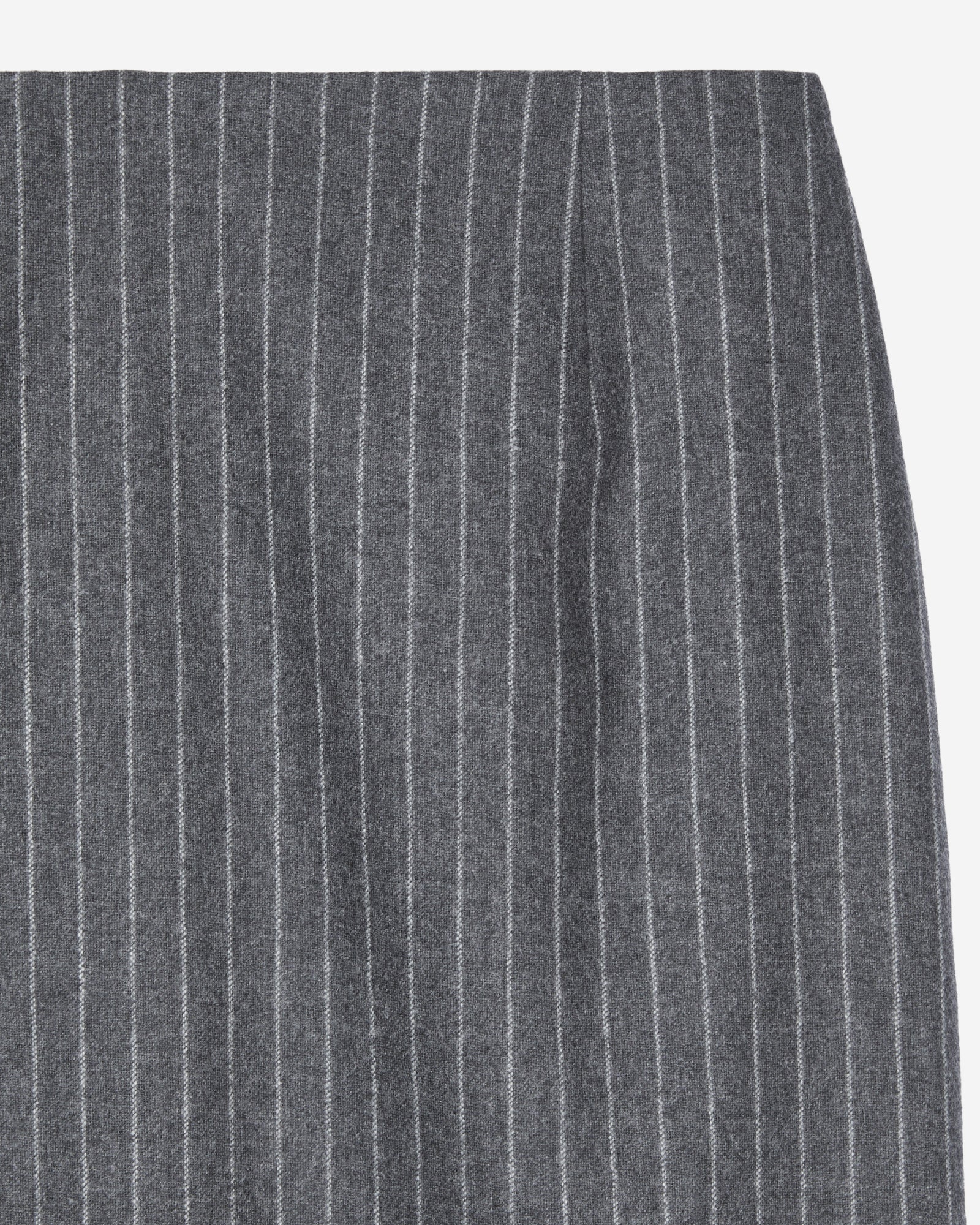 Mid-Length Striped Pencil Skirt | Women | Light Grey