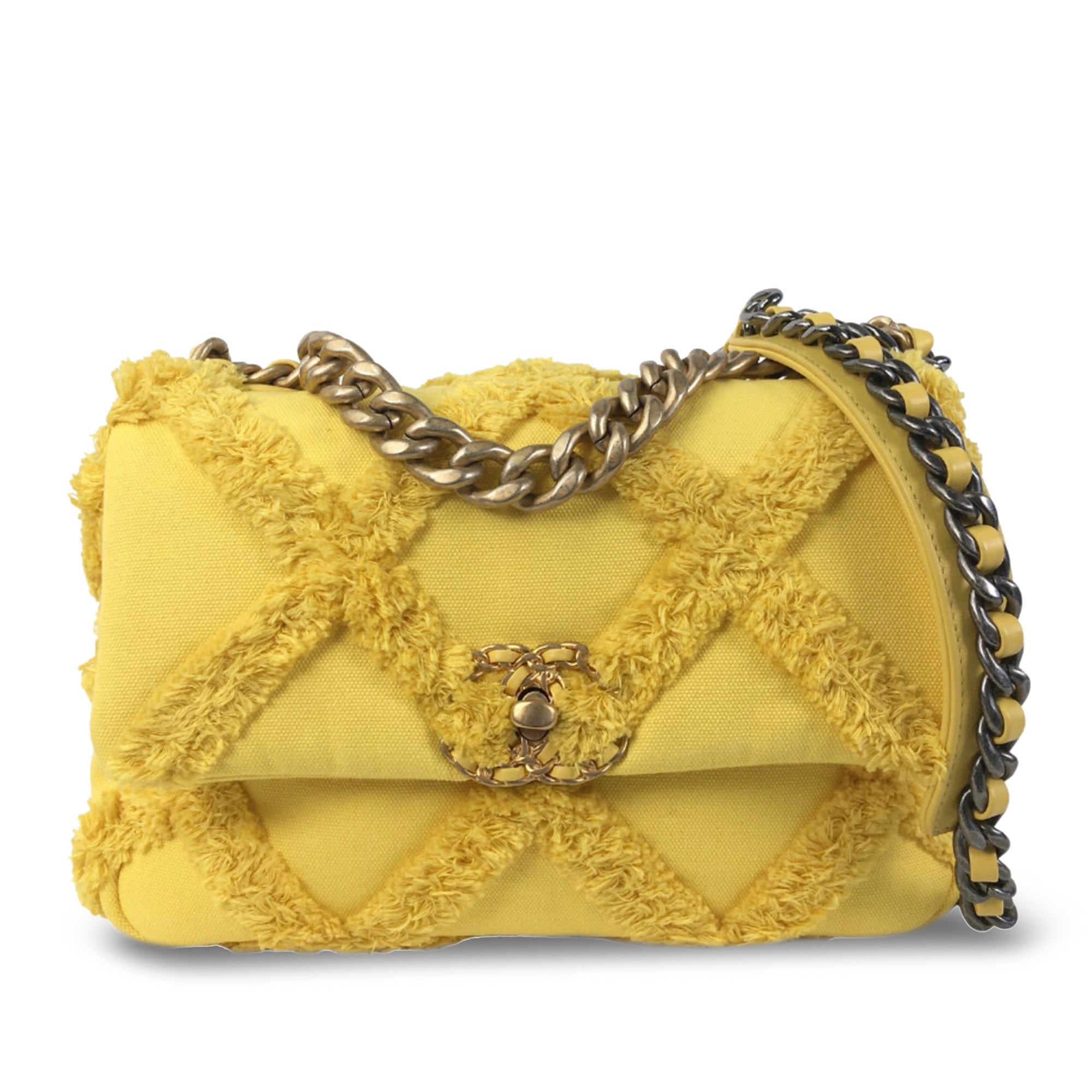 Chanel | Pre-Owned Medium Canvas 19 Flap | Yellow