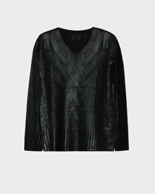 The ELLE - 8524597 Black sweater by Rudsak features a chic V-neck and stylish pattern, perfect for elevating any outfit.