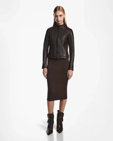 Women | MARIAH Leather Jacket | Espresso