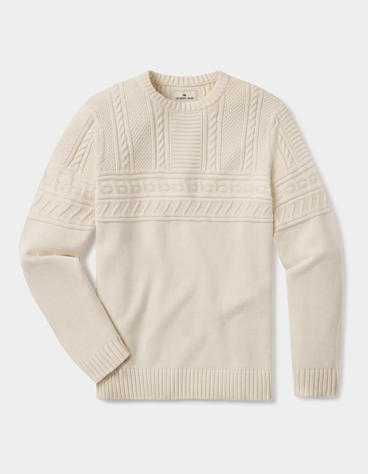 Men | Fisherman Crewneck Sweater | Ivory
