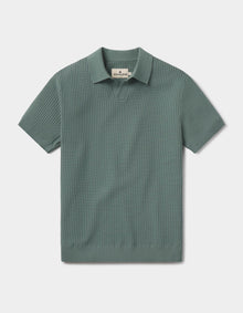 Men | Waffle Stitch Polo | Juniper