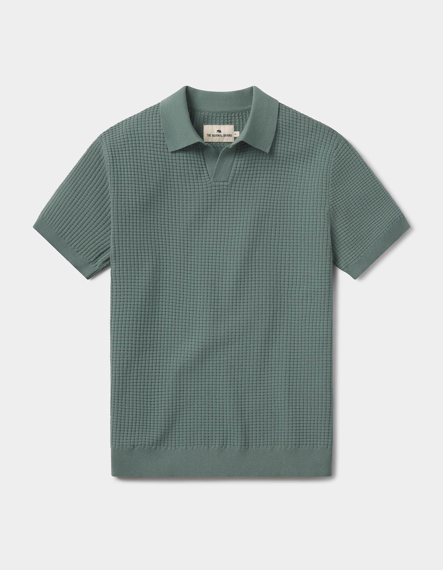 Men | Waffle Stitch Polo | Juniper