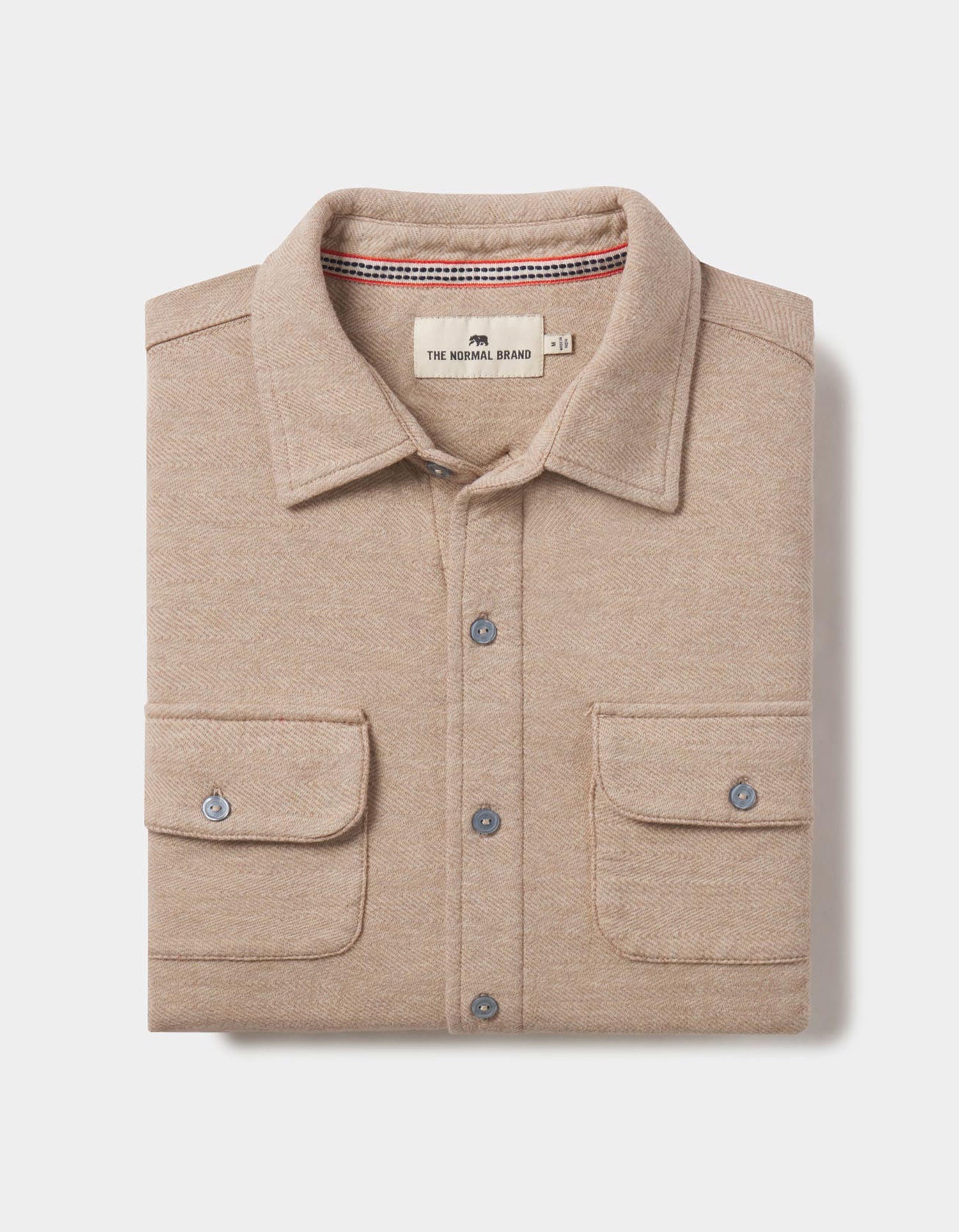 Men | Textured Knit Shirt | Tan