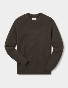 Men | Moss Stitch Crew | Oakmoss