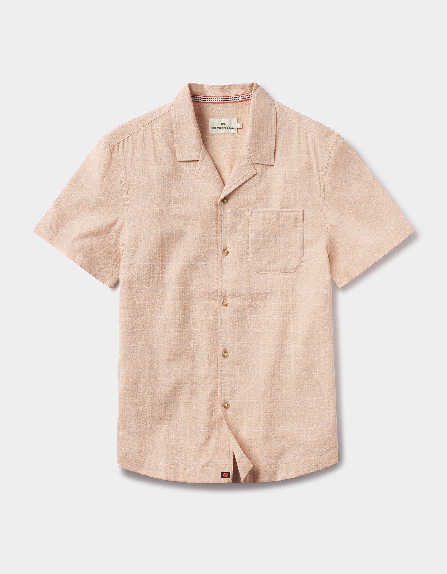 Men | Freshwater Camp Shirt | Dusty Rose Dobby