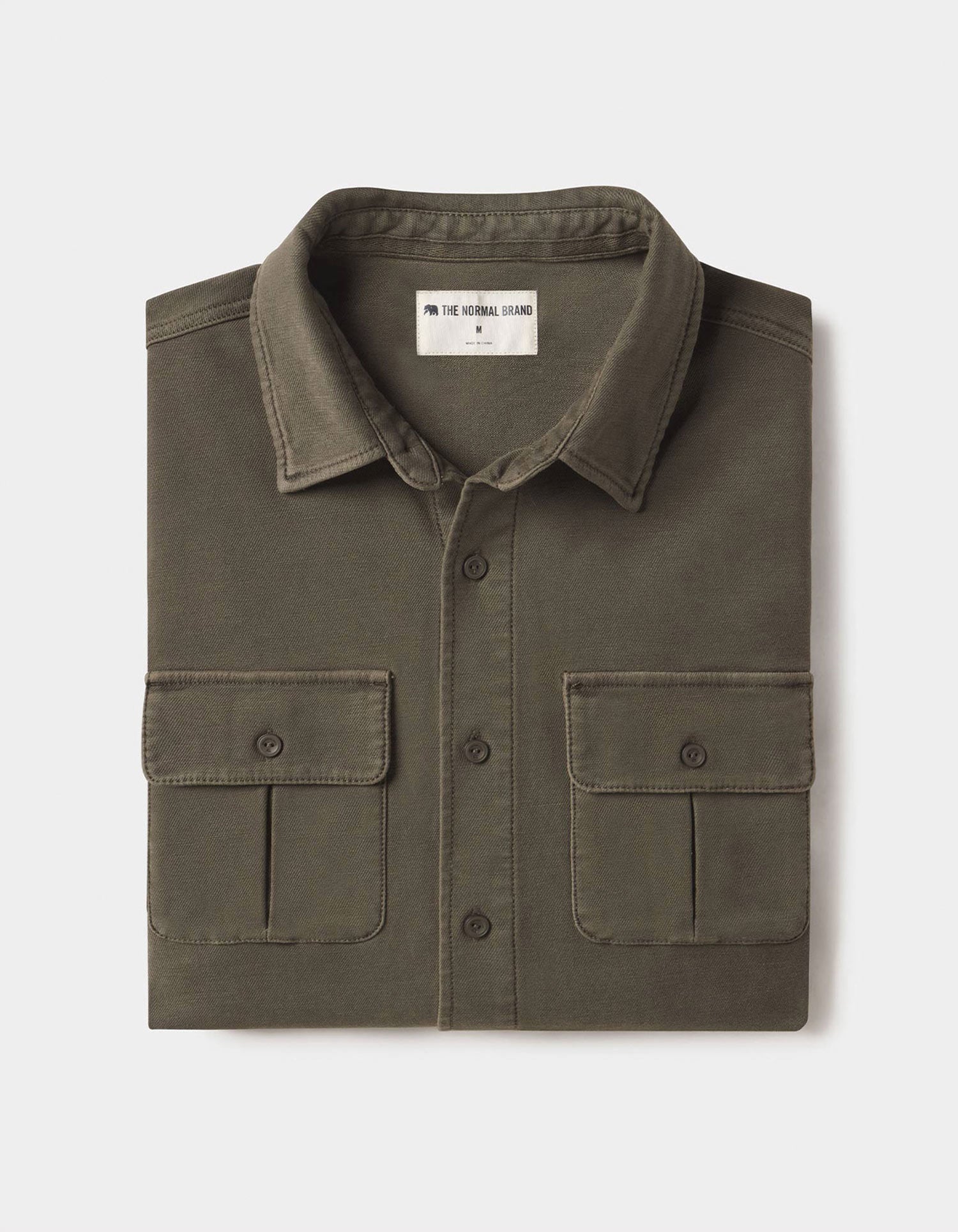 Men | Comfort Terry Shirt Jacket | Olive