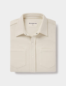Men | Loop Terry Button Up | Ecru