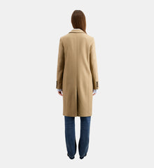 Long Coat In Wool Blend | Women | Camel