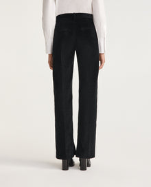 Loose-Fitting Velvet Pants | Women | Black