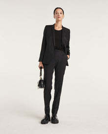 Formal Flowing Pants In Wool | Women | Black