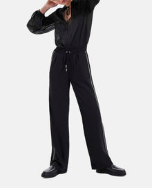 Flowing Satin Pants With Drawstring | Women | Black