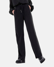 Flowing Satin Pants With Drawstring | Women | Black