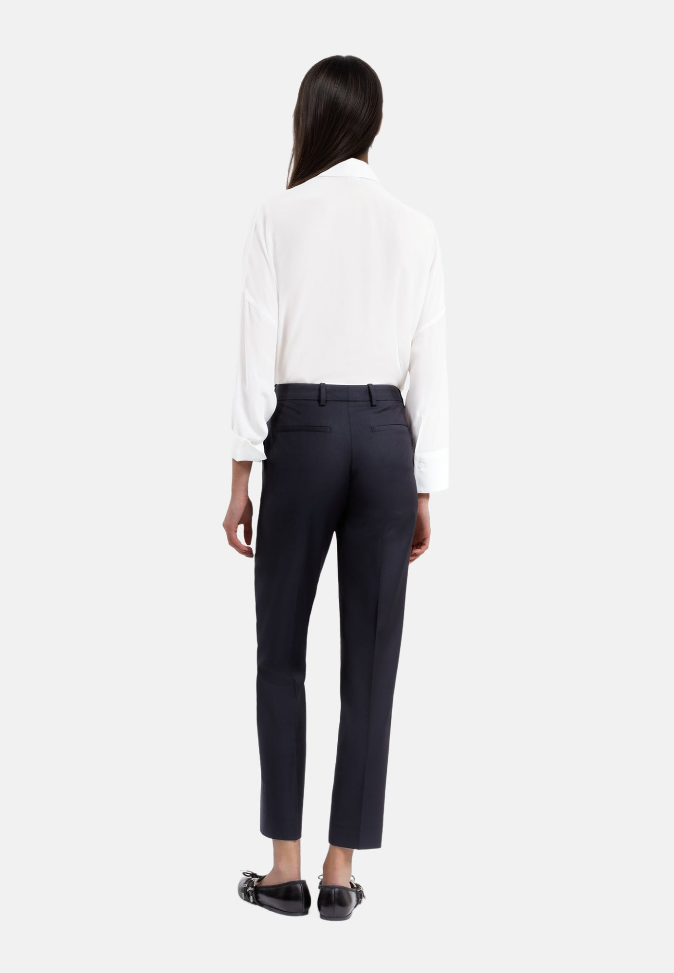 Wool Suit Pants Tailored Cut | Women | Navy Blue