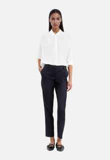 Wool Suit Pants Tailored Cut | Women | Navy Blue